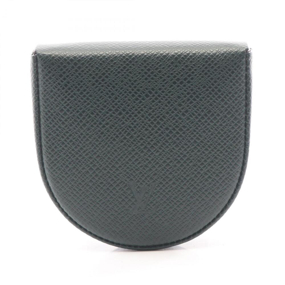 Louis Vuitton Coin Purse Cuvette Taiga Epicea Coin Wallet Leather Green